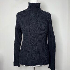 Lululemon Bring The Cozy Chunky Cable Knit Pullover Black Sweater Size 2